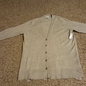 V neck cardigan sweater